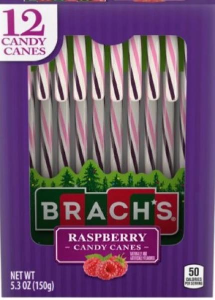 BRACH'S Candy Canes 'Raspberry' Zuckerstangen 12 Stück = 150 gr